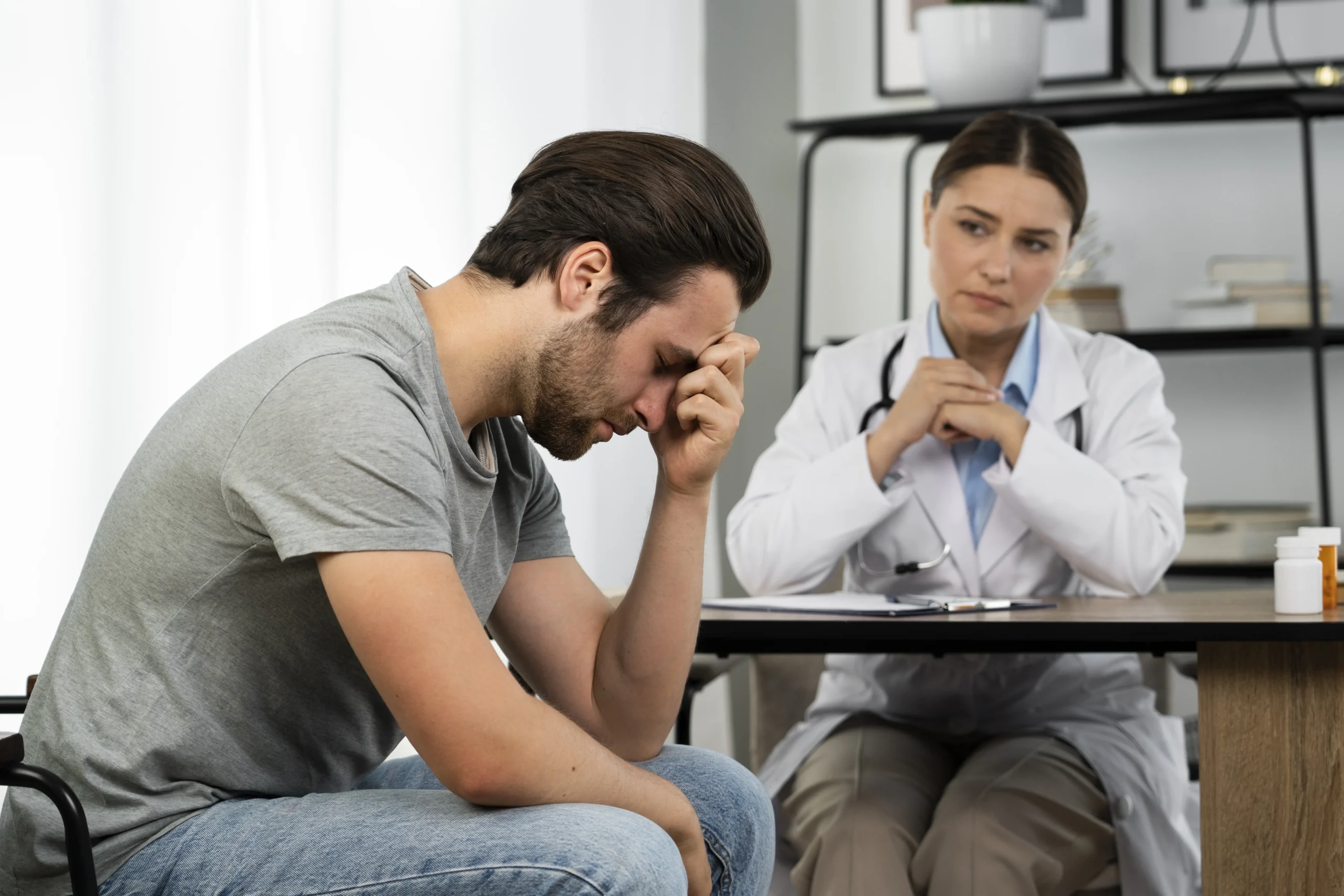 Man consulting a doctor about symptoms people often ignore, emphasizing the importance of early medical attention.