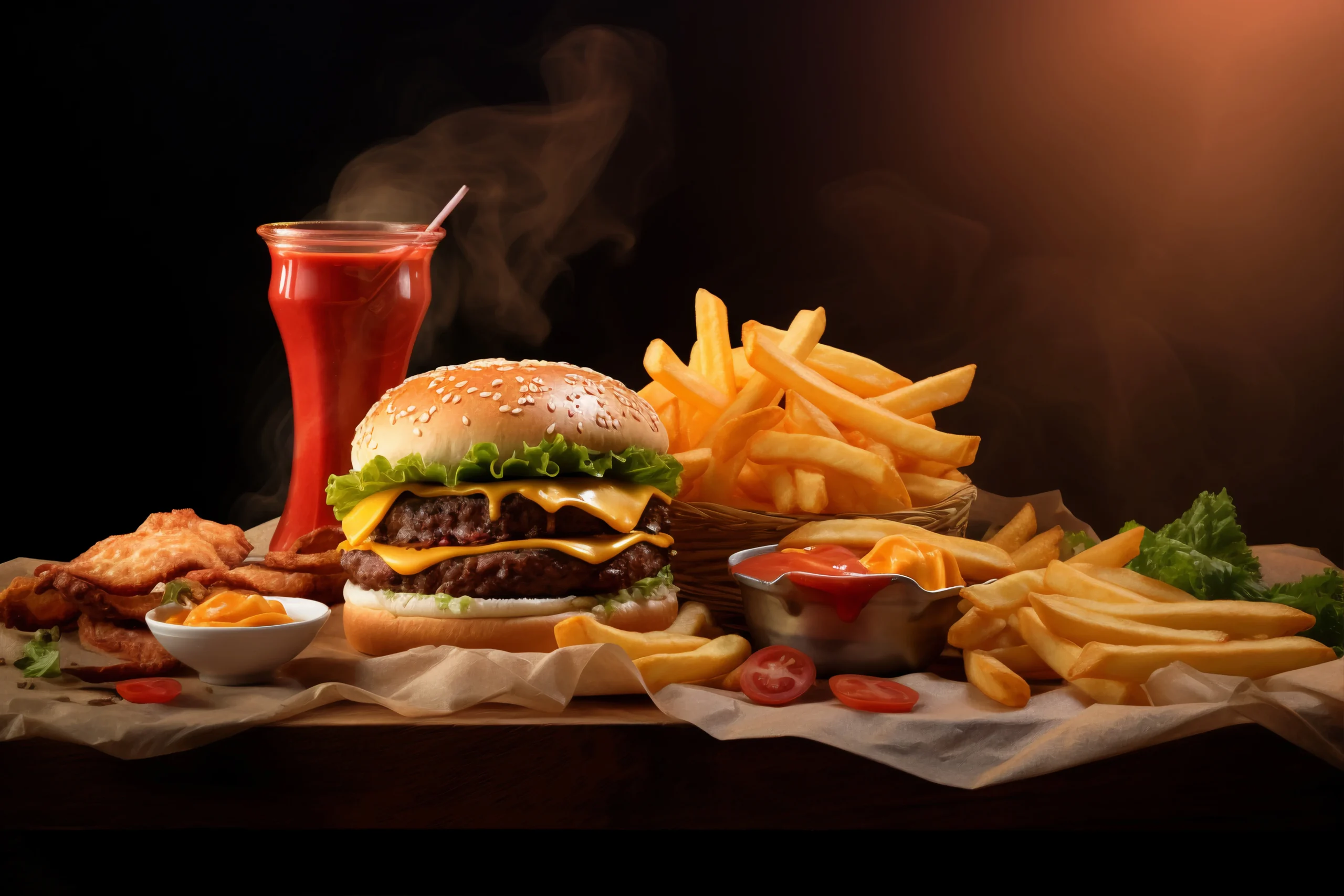 worst foods for gut health including fast food burger fries and sugary drinks that damage digestion and gut microbiome